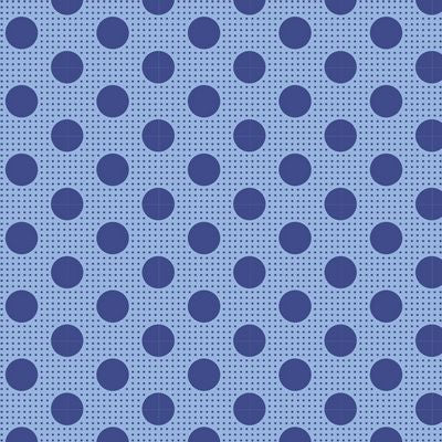 Tilda Fabrics - Medium Dots Denim Blue