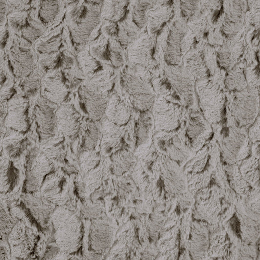 Minky -Lux Snuggle FROSTED Bella SILVER/CHARCOAL From EZ Fabric