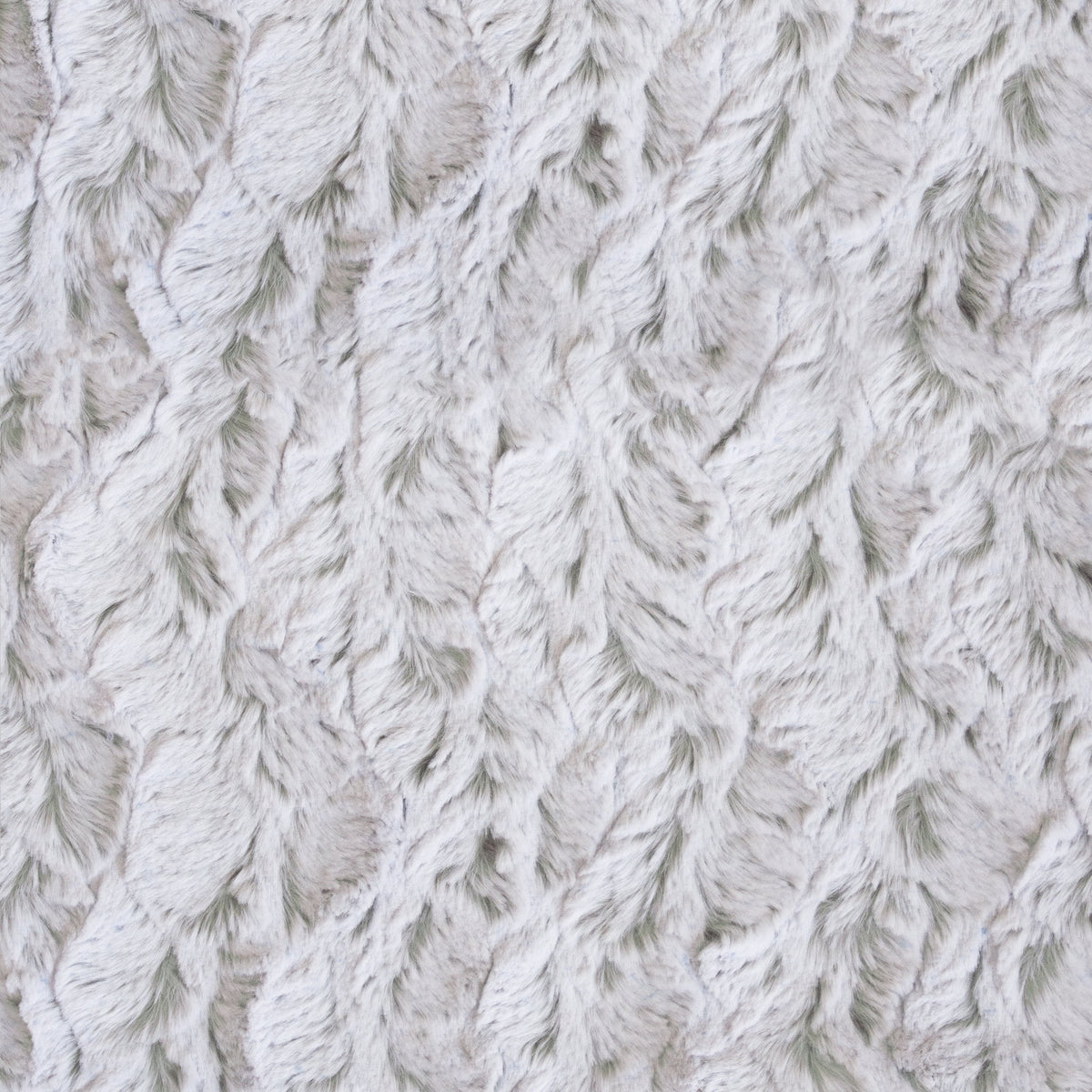Minky -Lux Snuggle FROSTED Bella WHITE/SILVER From EZ Fabric
