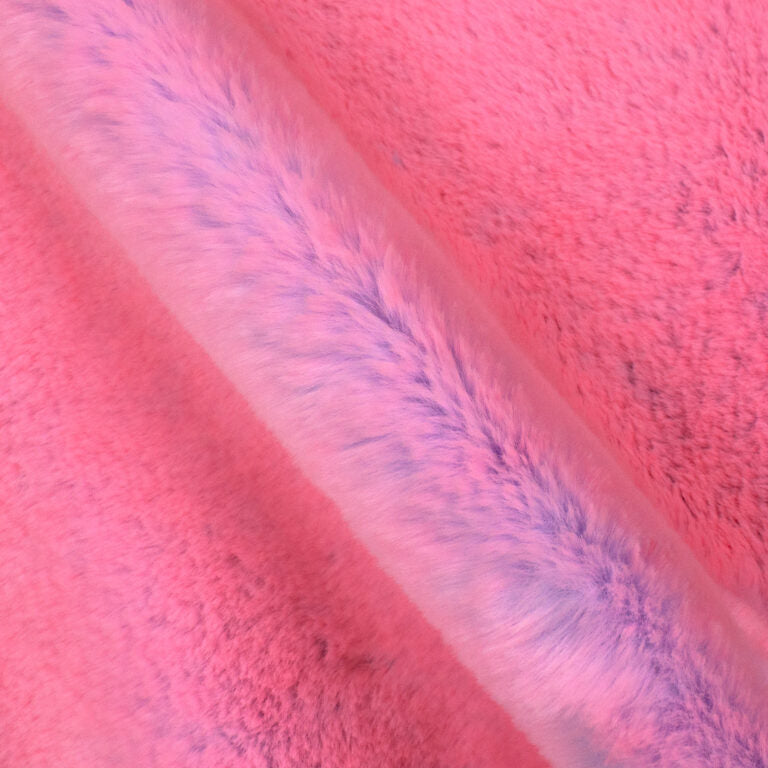 Minky -Lux Snuggle TWILIGHT Whispy in PASTEL NEON PURPLE/PASTEL NEON PINK From EZ Fabric