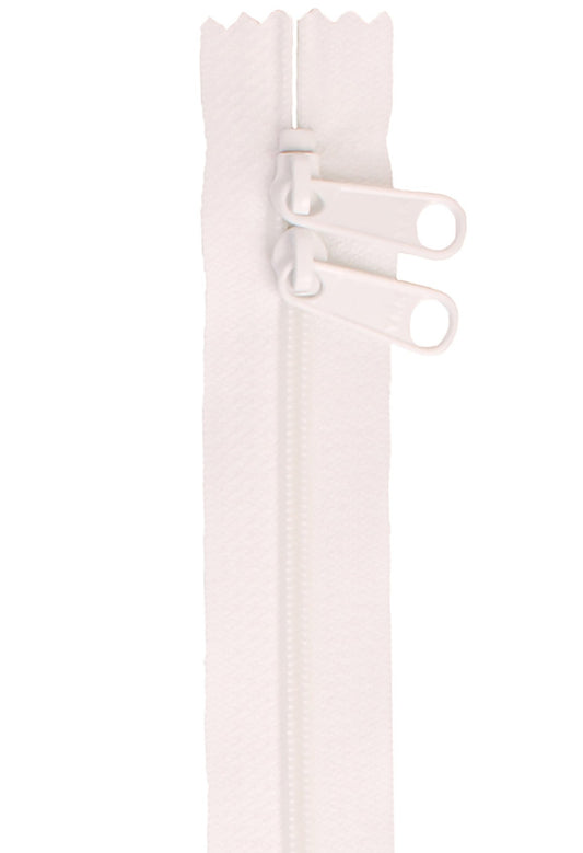 White 30 Inch Handbag Zipper with Double Slide from ByAnnie