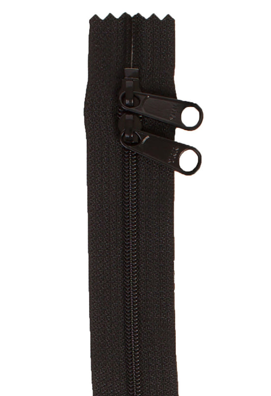 Black 30 Inch Handbag Zipper with Double Slide from ByAnnie