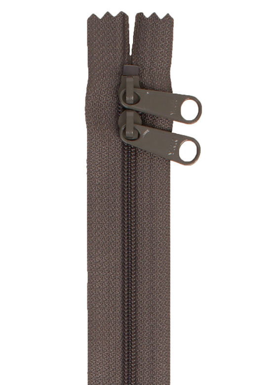 Slate Gray 30 Inch Handbag Zipper with Double Slide from ByAnnie