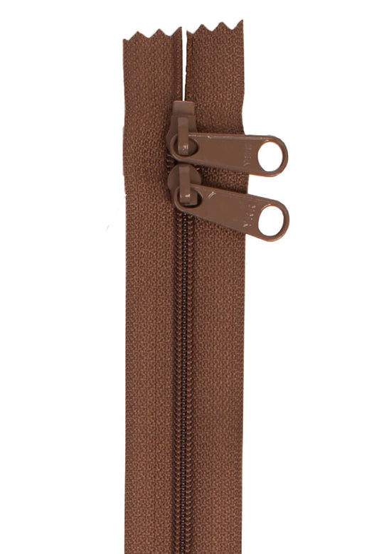 Seal Brown 30 Inch Handbag Zipper with Double Slide from ByAnnie
