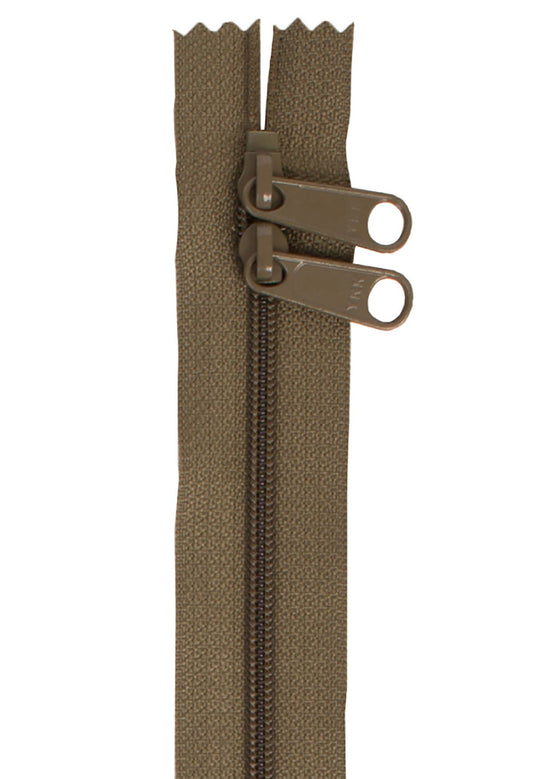 Khaki 30 Inch Handbag Zipper with Double Slide from ByAnnie