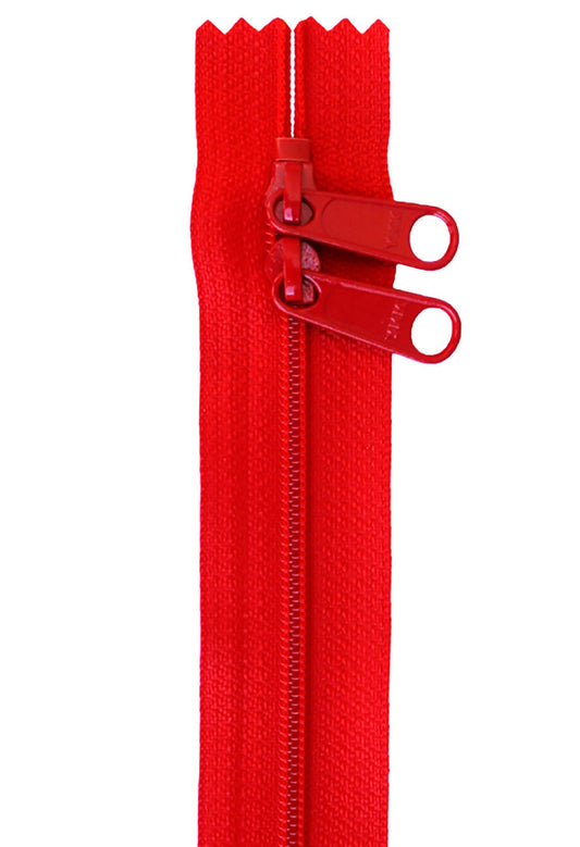 Atom Red 30 Inch Handbag Zipper with Double Slide from ByAnnie