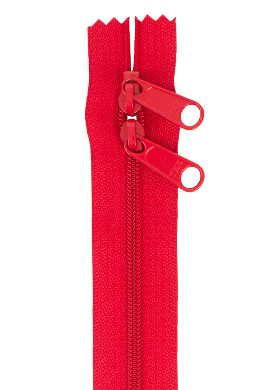 Hot Red 30 Inch Handbag Zipper with Double Slide from ByAnnie