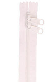 White 40 Inch Handbag Zipper with Double Slide from ByAnnie