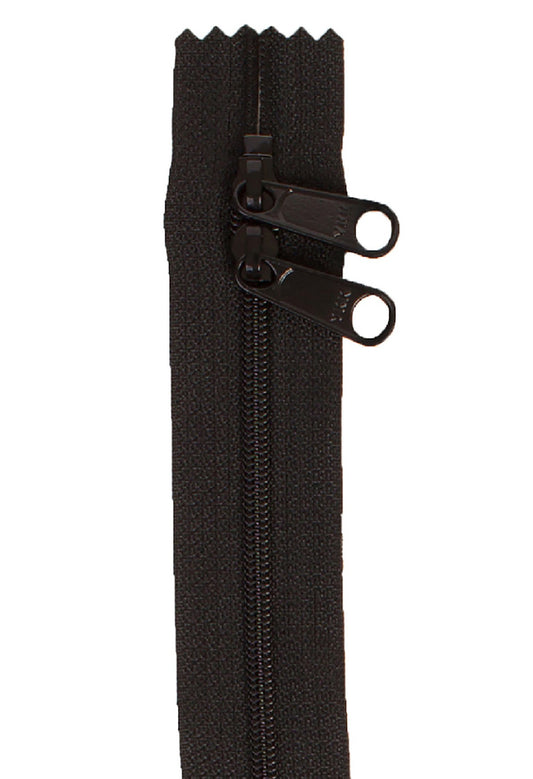 Black 40 Inch Handbag Zipper with Double Slide from ByAnnie