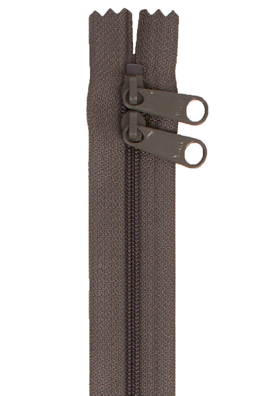 Slate Gray 40 Inch Handbag Zipper with Double Slide from ByAnnie