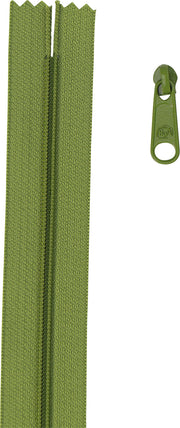 4 Yards Of Olive Zipper Tape With 16 Color-Coordinated Extra Large Pulls From Byannie