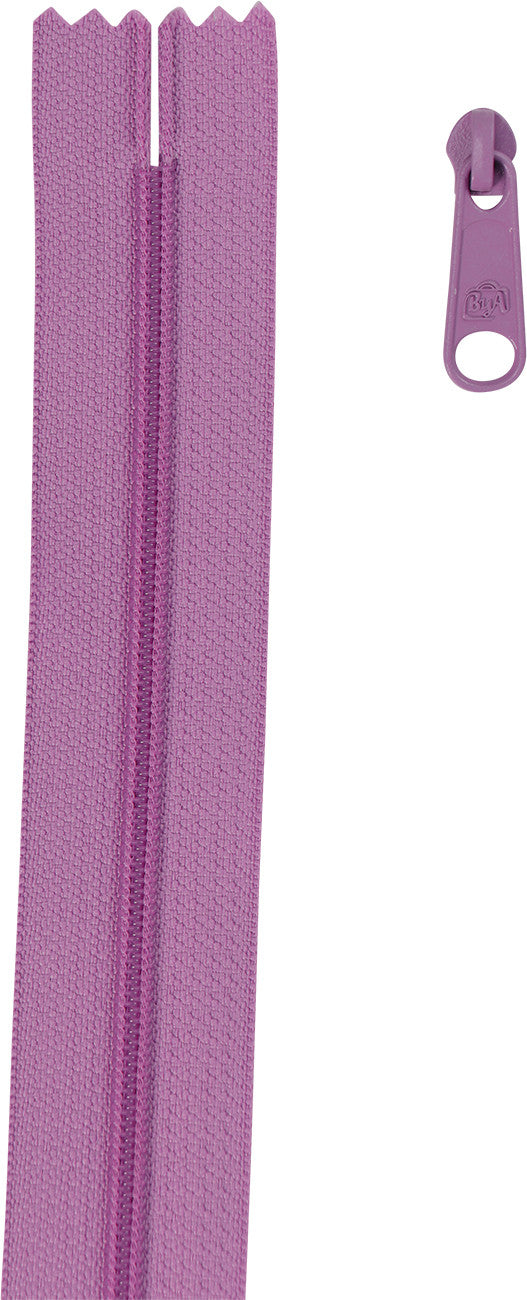 4 Yards Of Orchid Zipper Tape With 16 Color-Coordinated Extra Large Pulls From Byannie