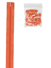 4 Yards Of Pumpkin Zipper Tape With 16 Color-Coordinated Extra Large Pulls From Byannie