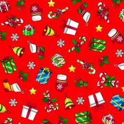 Presents in Tomato from the Christmas Favorites Collection by ©EunYoung for QT Fabrics - 100% Cotton