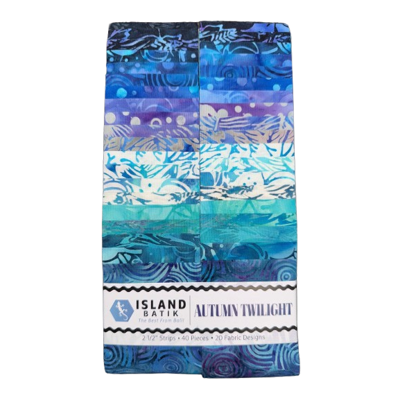 Jelly Roll - Autumn Twilight from Island Batiks - 40 Strips 2.5"x44"