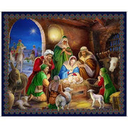 A King is Born 36" Panel from the A King is Born Collection by ©Menga for Quilting Treasures Fabrics - 100% Cotton