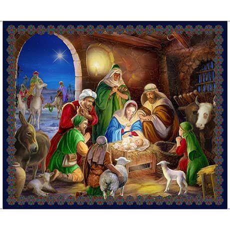A King is Born 36" Panel from the A King is Born Collection by ©Menga for Quilting Treasures Fabrics - 100% Cotton