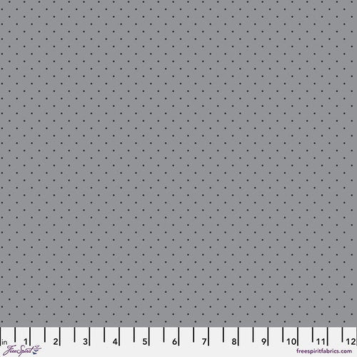 Tula Pink True Colors Graywork Preorder - Tiny Dots in Shadow