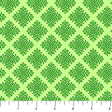 Geometric in Shamrock Green from the Lucky Collection by Patrick Lose for Northcott Fabrics - 100% Cotton