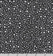 Metallic Christmas Mini Star Scatter in Onyx from Holiday Charms Collection for Robert Kaufman Fabric - 100% High Quality Cotton