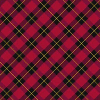 Tartan Plaid in Red from the Checking it Twice Collection by ©Marcello Corti for QT Fabrics- 100% Cotton