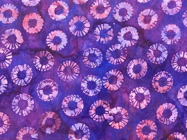 Purple Batik Fabric Bundle - 10 High Quality Cotton Quilt Fabrics | Choose Your Cut