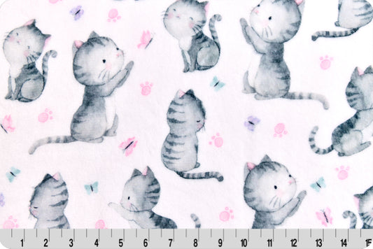 Cloud Cuddle Minky - Are You Kitten Me Cloud Cuddle® Hot Pink Double Sided Minky from Shannon Fabrics