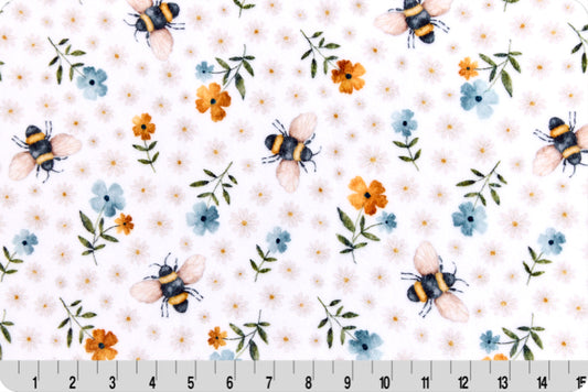 Cloud Cuddle Minky -Bees And Blooms Cloud Cuddle® Raindrop Double Sided Minky from Shannon Fabrics