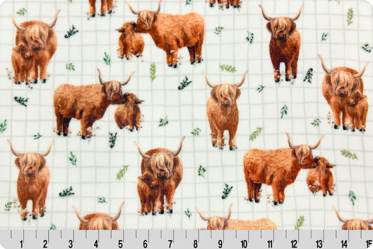 Cloud Cuddle Minky - Highland Grid Digital Cloud Cuddle Penny Double Sided Minky From Shannon Fabrics