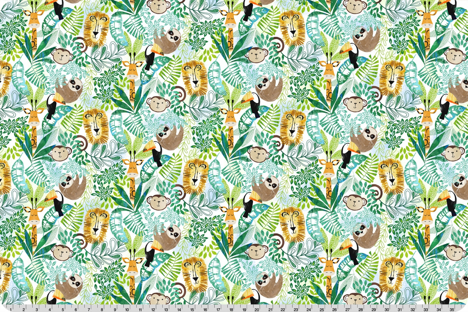 Cloud Cuddle Minky -JUNGLE BOOGIE Cloud Cuddle Multi Double Sided Minky From Shannon Fabrics