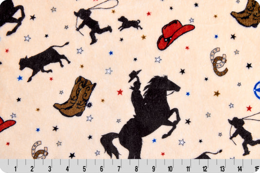 Cloud Cuddle Minky - Junior Rodeo Cloud Cuddle Natural Double Sided Minky From Shannon Fabrics