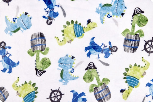 Cloud Cuddle Minky - Piratesaurus Cloud Cuddle Multi Double Sided Minky From Shannon Fabrics