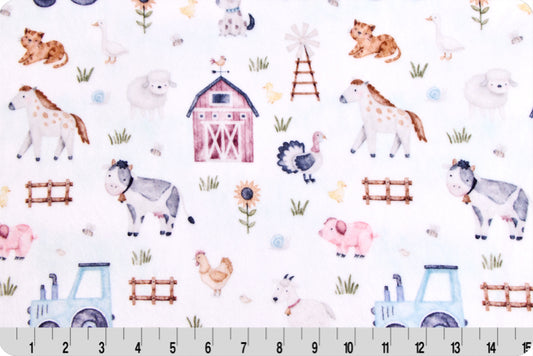 Cloud Cuddle Minky - Sweet Farm Cloud Cuddle Multi Double Sided Minky From Shannon Fabrics
