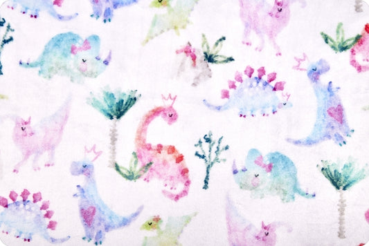 Cloud Cuddle Minky - Tiarasaurus Cloud Cuddle Multi Double Sided Minky From Shannon Fabrics