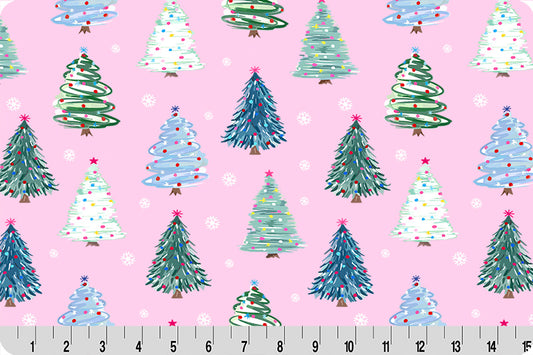 Cloud Cuddle Minky - Twinkle Trees Cloud Cuddle 58/60" Pink Double Sided Minky From Shannon Fabrics