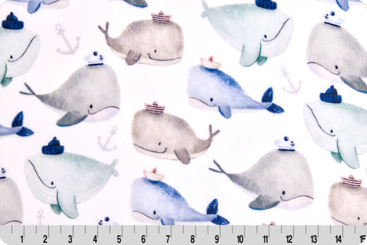 Cloud Cuddle Minky - Whale Ahoy Cloud Cuddle Multi Double Sided Minky From Shannon Fabrics