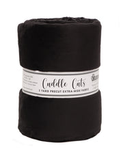 110" Extra Wide Minky - 3 Yard Cut of Black Smooth - 108"x110"