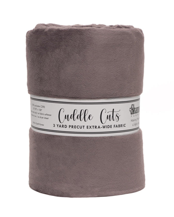 110" Extra Wide Minky - 3 Yard Cut of CHARCOAL Smooth - 108"x110"