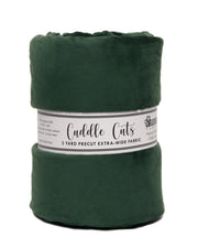110" Extra Wide Minky - 3 Yard Cut of EVERGREEN Smooth - 108"x110"