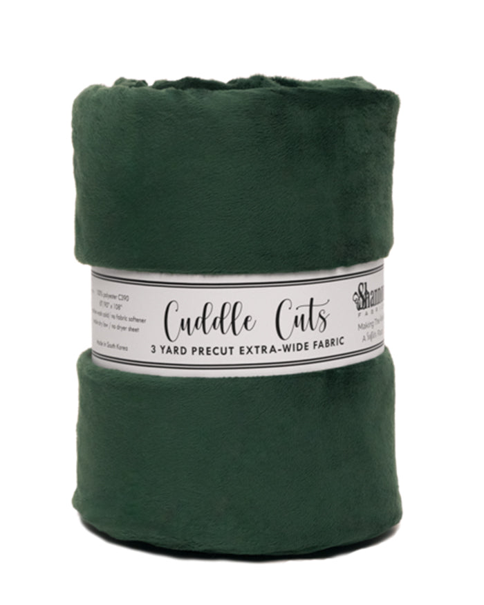 110" Extra Wide Minky - 3 Yard Cut of EVERGREEN Smooth - 108"x110"