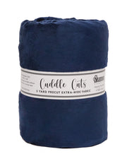 110" Extra Wide Minky - 3 Yard Cut of NAVY BLUE Smooth - 108"x110"