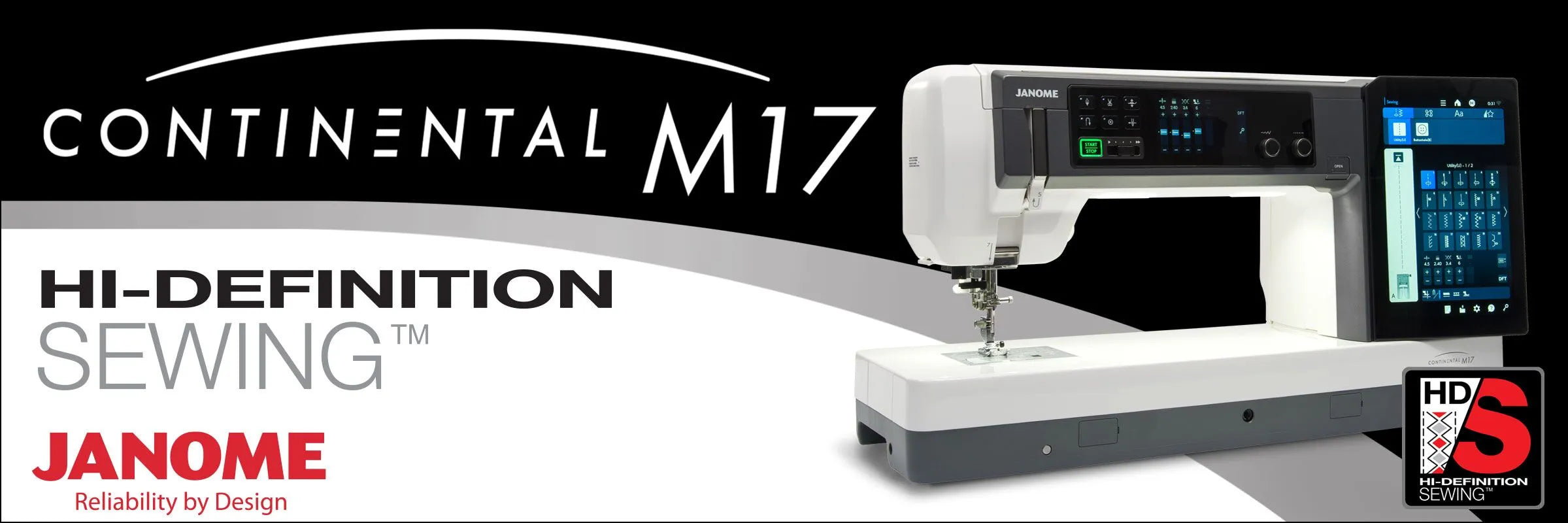 Janome Continental M17 Professional Sewing & Embroidery Combo Machine
