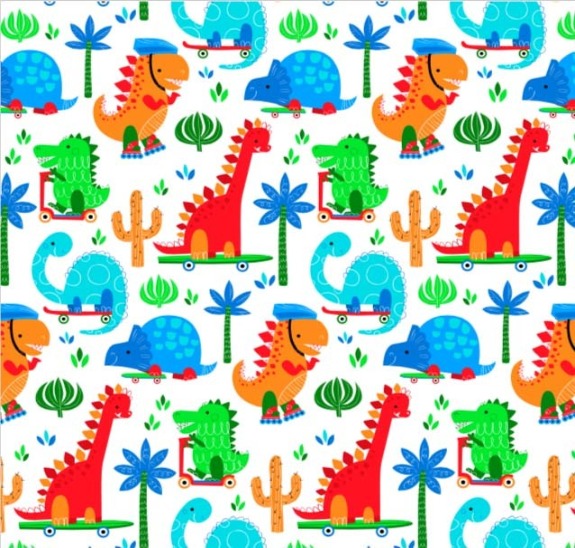 Minky -Dino Dash from EZ Fabrics - 60" Wide
