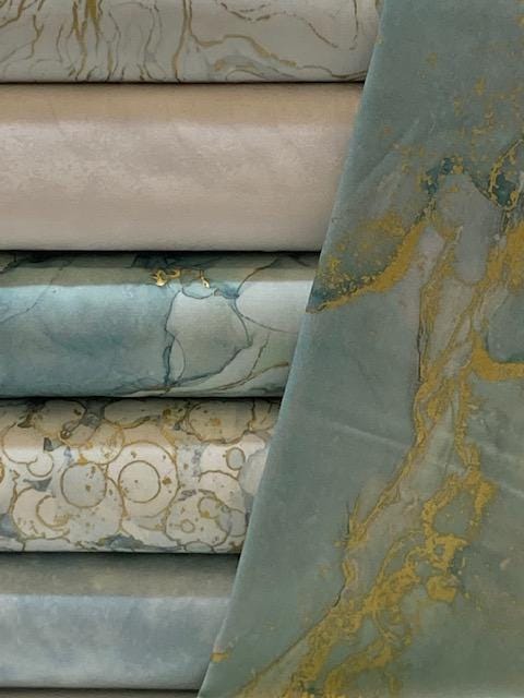 Marble Panel & Fabric BUNDLE - Panel PLUS 5 Fabrics - Quilt Shop Quality - Choose Your Cut