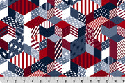 Minky - American Dream Digital Cuddle Multi From Shannon Fabrics - 60" Wide