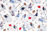 Minky – Batter Up Digital Cuddle Navy From Shannon Fabrics - 60" Wide
