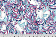 Minky - Be A Unicorn Digital Cuddle Fuchsia From Shannon Fabrics - 60" Wide