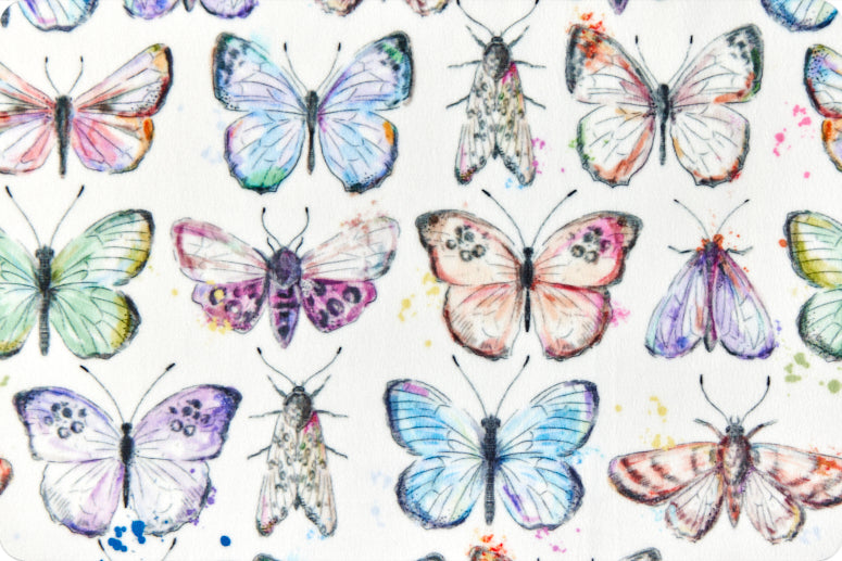 Minky - Boho Flutter Digital Cuddle Multi From Shannon Fabrics - 60" Wide