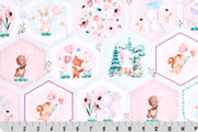 Minky - Bunny Blossom Digital Cuddle Multi From Shannon Fabrics - 60" Wide