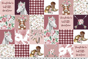 Minky - Cowgirl Digital Cuddle Rosewater From Shannon Fabrics - 60" Wide